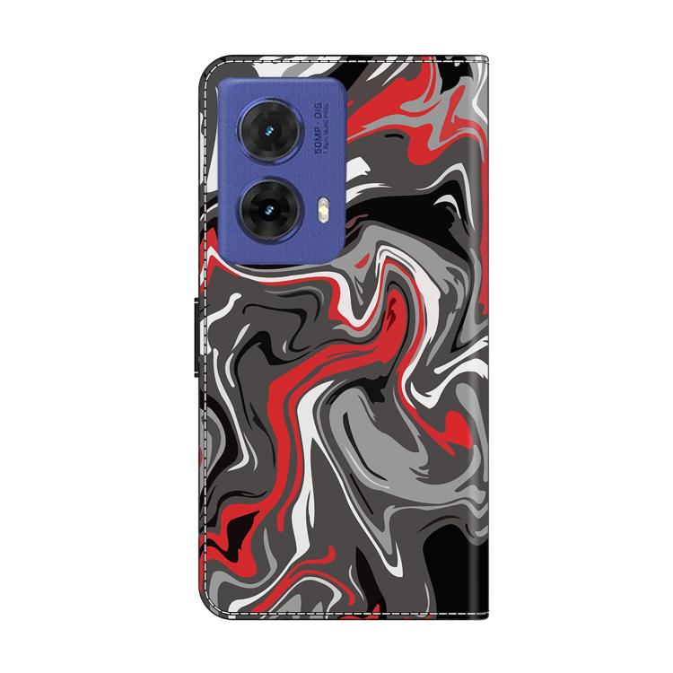 For Motorola Moto G85 Crystal-Like Painted Vegan Leather Phone Case