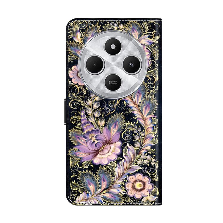 For Redmi 14C 4G Crystal-Like Painted Vegan Leather Phone Case