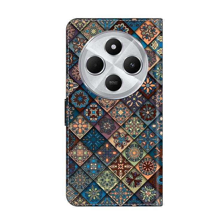 For Redmi 14C 4G Crystal-Like Painted Vegan Leather Phone Case