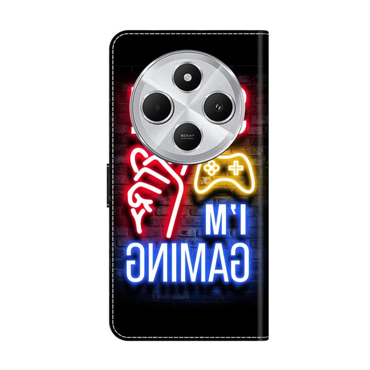 For Redmi 14C 4G Crystal-Like Painted Vegan Leather Phone Case