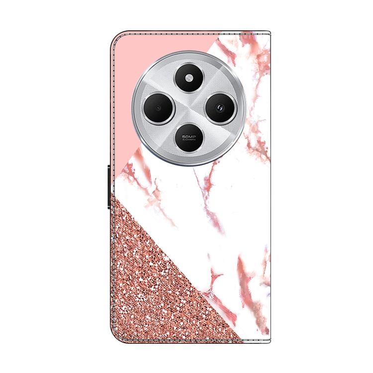 For Redmi 14C 4G Crystal-Like Painted Vegan Leather Phone Case