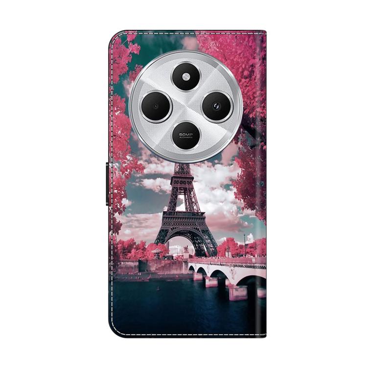 For Redmi 14C 4G Crystal-Like Painted Vegan Leather Phone Case