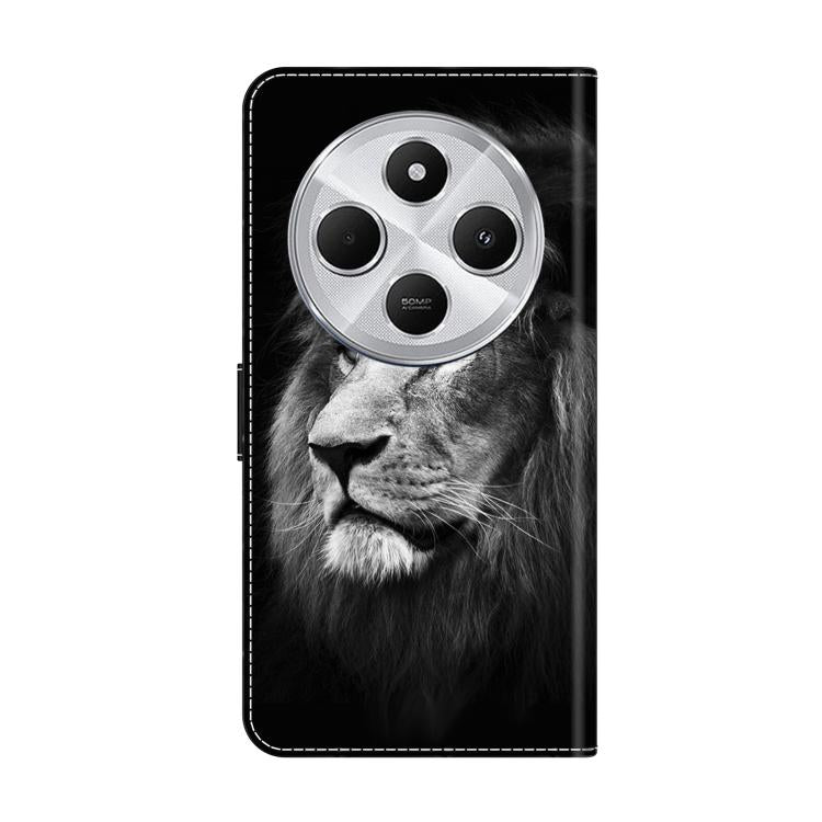 For Redmi 14C 4G Crystal-Like Painted Vegan Leather Phone Case