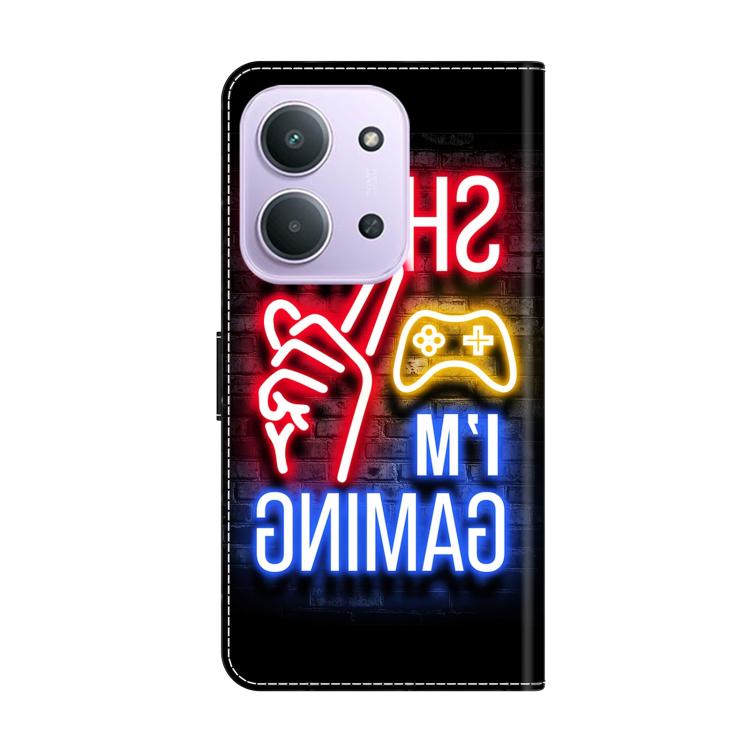 For Redmi 15C 5G / 4G EU 173mm / Poco C85 5G Crystal-Like Painted Vegan Leather Phone Case