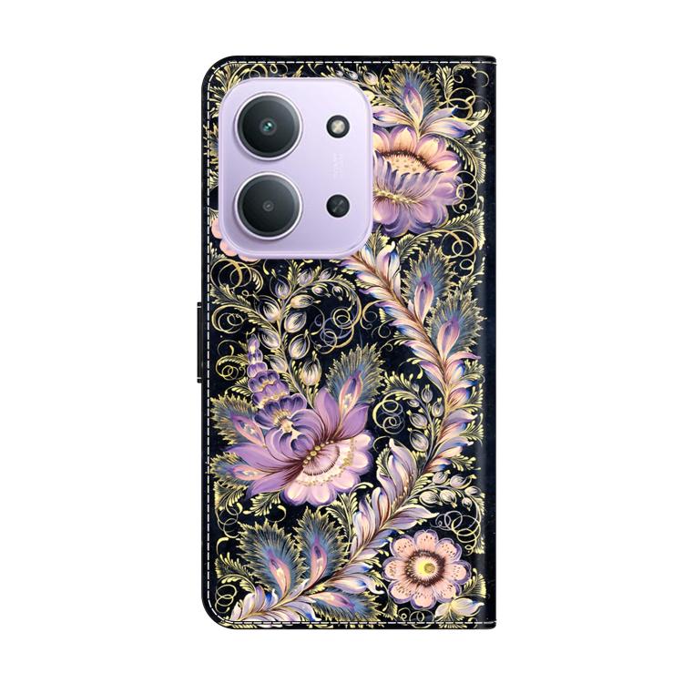 For Redmi 15C 5G / 4G Global 171mm / Poco C85 4G Crystal-Like Painted Vegan Leather Phone Case