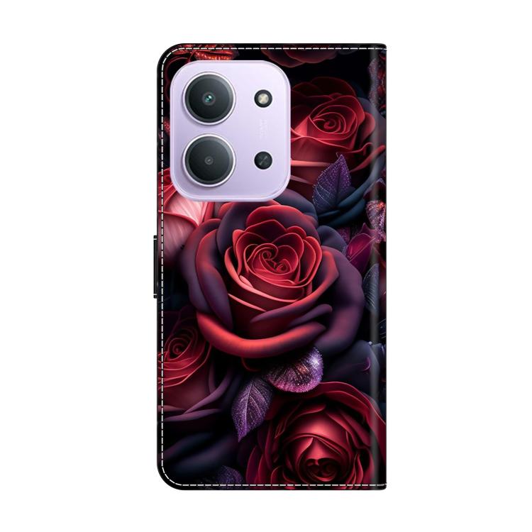 For Redmi 15C 5G / 4G Global 171mm / Poco C85 4G Crystal-Like Painted Vegan Leather Phone Case
