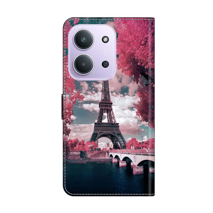For Redmi 15C 5G / 4G Global 171mm / Poco C85 4G Crystal-Like Painted Vegan Leather Phone Case
