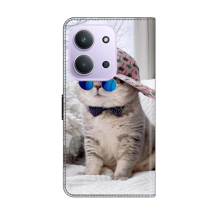 For Redmi 15C 5G / 4G Global 171mm / Poco C85 4G Crystal-Like Painted Vegan Leather Phone Case