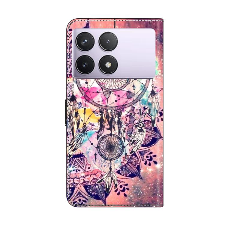 For Redmi K70E / Poco X6 Pro Crystal-Like Painted Vegan Leather Phone Case