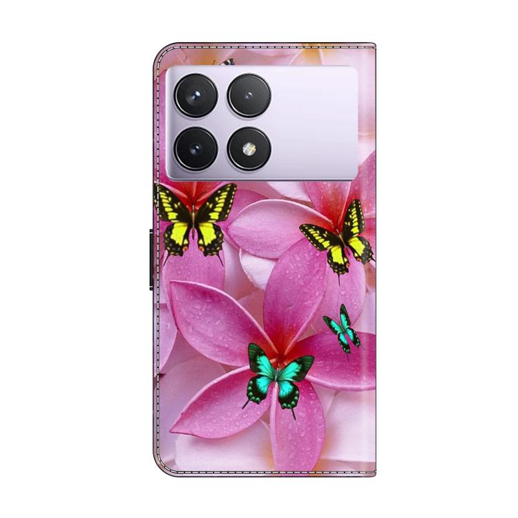 For Redmi K70E / Poco X6 Pro Crystal-Like Painted Vegan Leather Phone Case