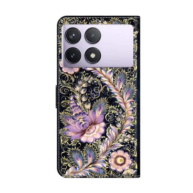For Redmi K70E / Poco X6 Pro Crystal-Like Painted Vegan Leather Phone Case
