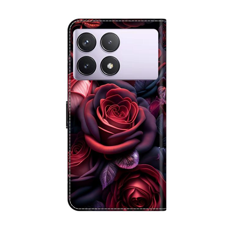 For Redmi K70E / Poco X6 Pro Crystal-Like Painted Vegan Leather Phone Case