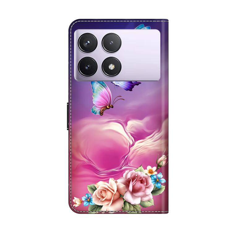 For Redmi K70E / Poco X6 Pro Crystal-Like Painted Vegan Leather Phone Case