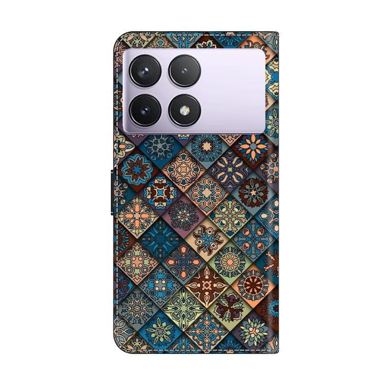 For Redmi K70E / Poco X6 Pro Crystal-Like Painted Vegan Leather Phone Case