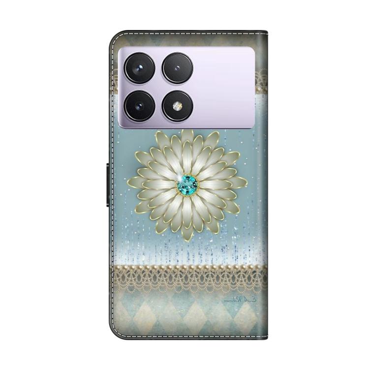 For Redmi K70E / Poco X6 Pro Crystal-Like Painted Vegan Leather Phone Case