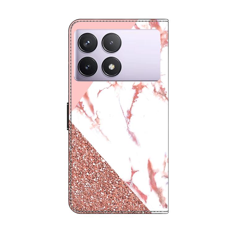 For Redmi K70E / Poco X6 Pro Crystal-Like Painted Vegan Leather Phone Case