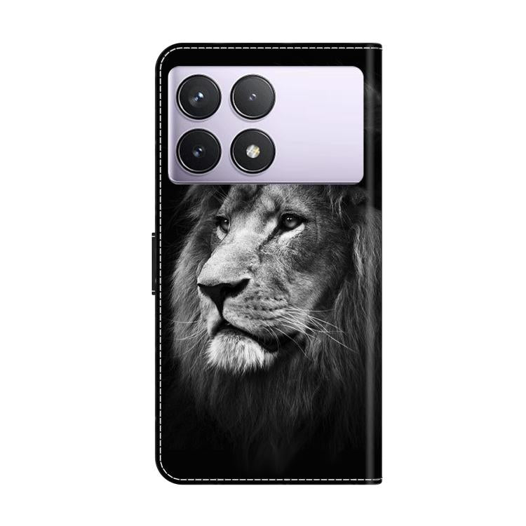 For Redmi K70E / Poco X6 Pro Crystal-Like Painted Vegan Leather Phone Case