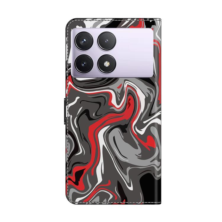 For Redmi K70E / Poco X6 Pro Crystal-Like Painted Vegan Leather Phone Case
