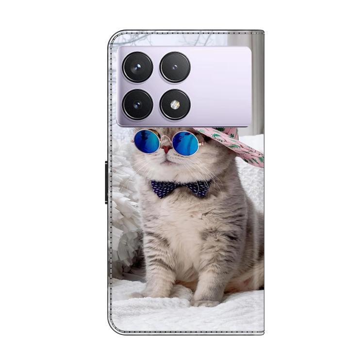 For Redmi K70E / Poco X6 Pro Crystal-Like Painted Vegan Leather Phone Case