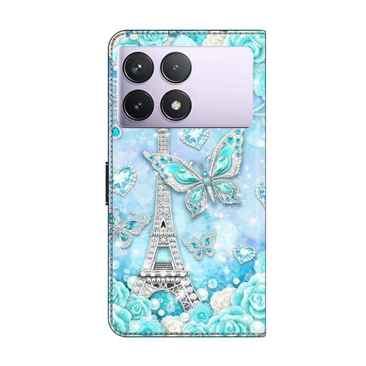 For Redmi K70E / Poco X6 Pro Crystal-Like Painted Vegan Leather Phone Case