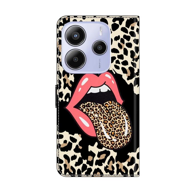 For Redmi Note 14 5G Crystal-Like Painted Vegan Leather Phone Case