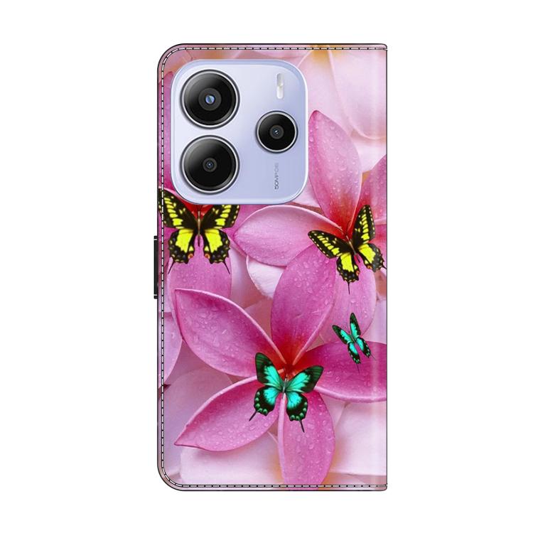 For Redmi Note 14 5G Crystal-Like Painted Vegan Leather Phone Case
