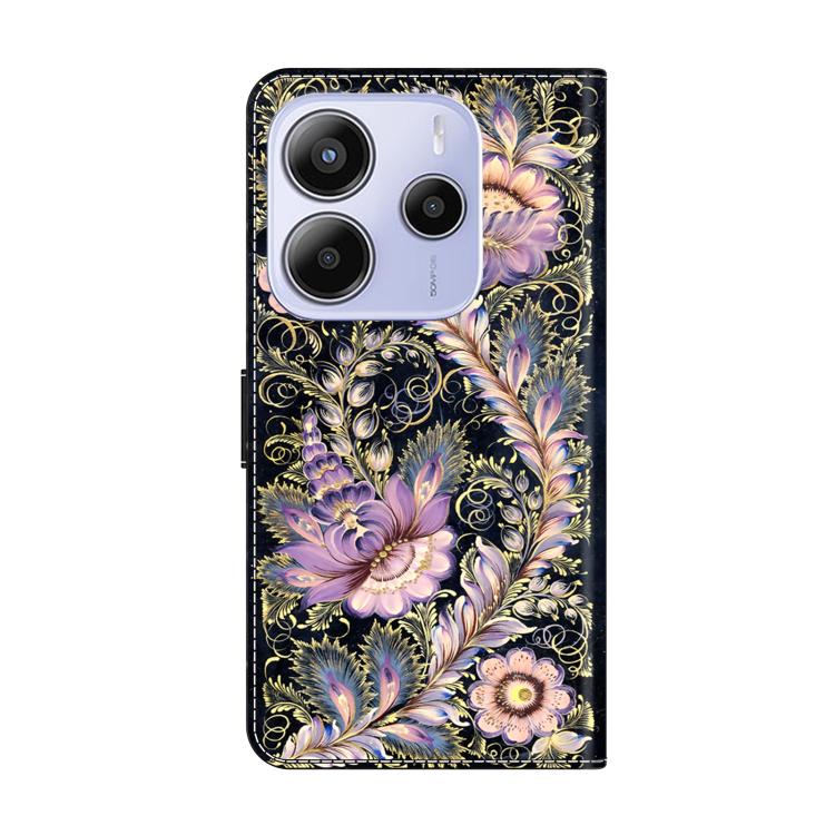 For Redmi Note 14 5G Crystal-Like Painted Vegan Leather Phone Case