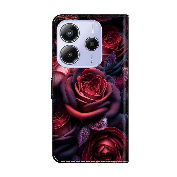 For Redmi Note 14 5G Crystal-Like Painted Vegan Leather Phone Case