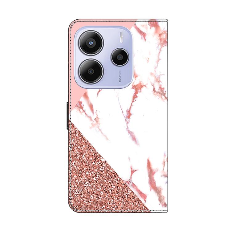For Redmi Note 14 5G Crystal-Like Painted Vegan Leather Phone Case