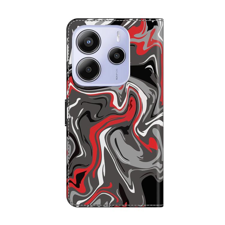 For Redmi Note 14 5G Crystal-Like Painted Vegan Leather Phone Case