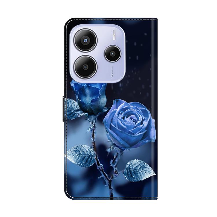 For Redmi Note 14 4G 163.25mm Crystal-Like Painted Vegan Leather Phone Case