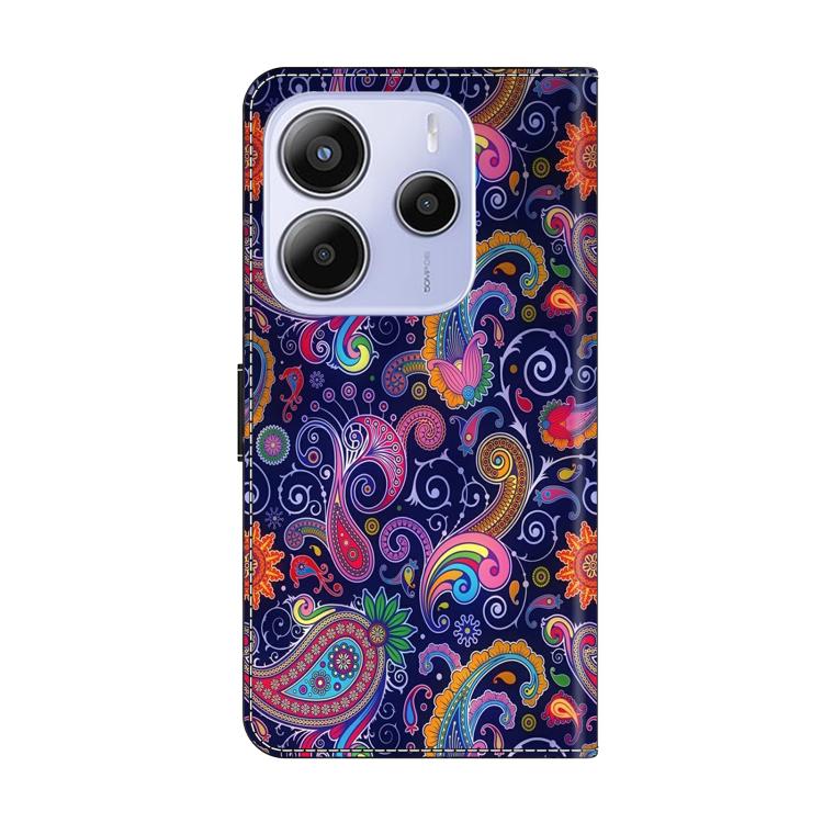For Redmi Note 14 4G 163.25mm Crystal-Like Painted Vegan Leather Phone Case