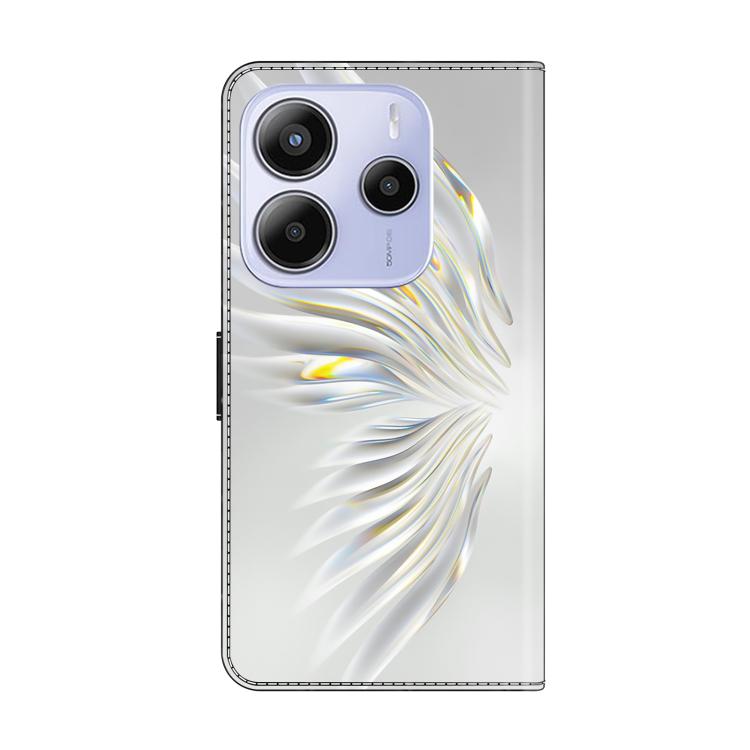 For Redmi Note 14 4G 163.25mm Crystal-Like Painted Vegan Leather Phone Case