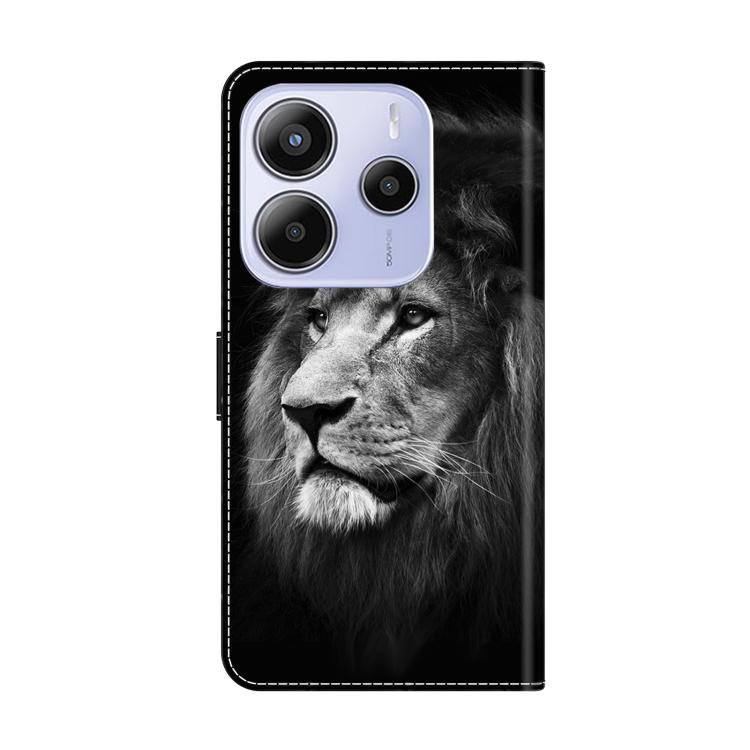 For Redmi Note 14 4G 163.25mm Crystal-Like Painted Vegan Leather Phone Case