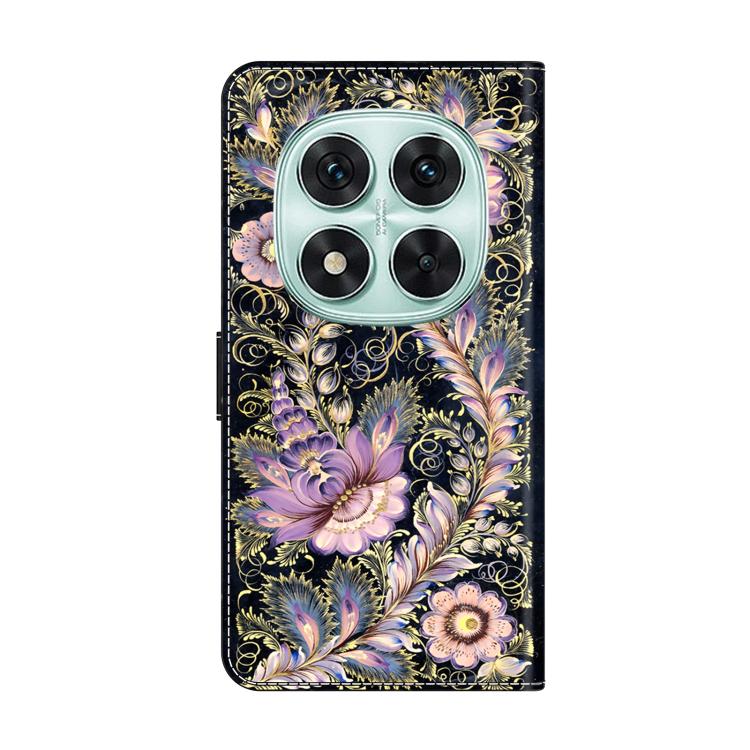 For Redmi Note 14 Pro 5G Crystal-Like Painted Vegan Leather Phone Case