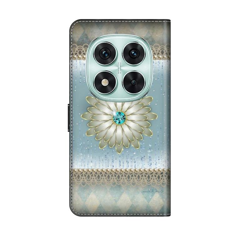 For Redmi Note 14 Pro 5G Crystal-Like Painted Vegan Leather Phone Case