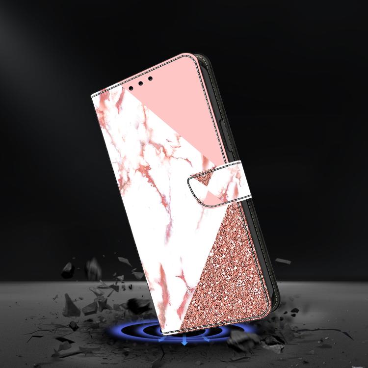 For Redmi Note 14 Pro 5G Crystal-Like Painted Vegan Leather Phone Case