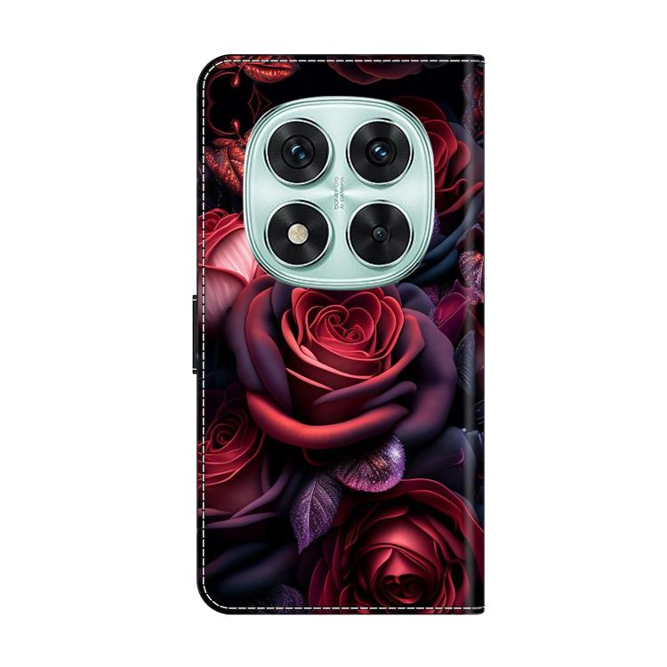For Redmi Note 14 Pro 4G Crystal-Like Painted Vegan Leather Phone Case