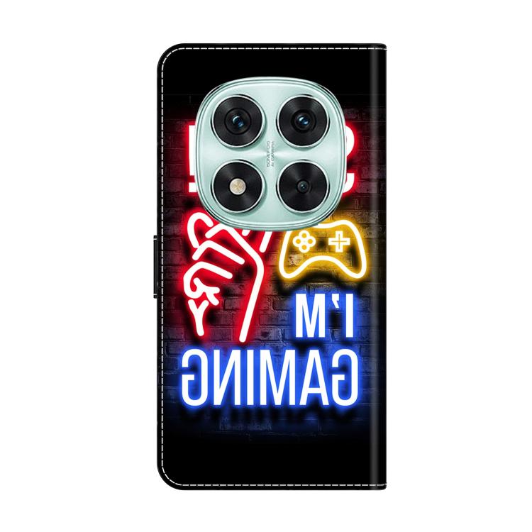 For Redmi Note 14 Pro 4G Crystal-Like Painted Vegan Leather Phone Case