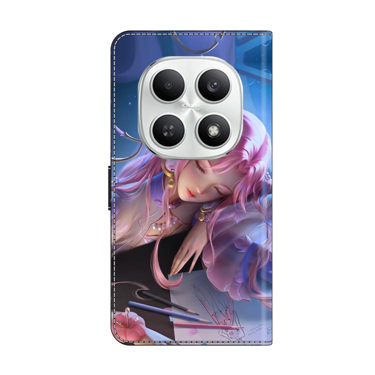 For Redmi Note 15 5G / 4G Global 164mm / Poco M8 5G Crystal-Like Painted Vegan Leather Phone Case