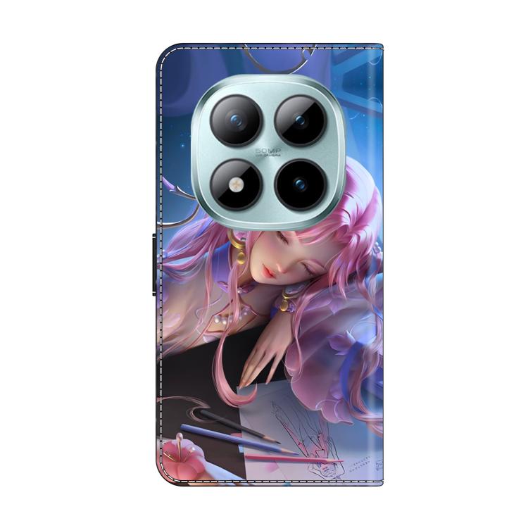 For Redmi Note 15 Pro 5G Global 163.6mm Crystal-Like Painted Vegan Leather Phone Case