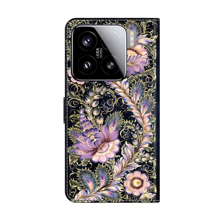 For Xiaomi 15 Crystal-Like Painted Vegan Leather Phone Case