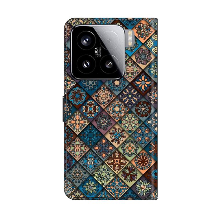 For Xiaomi 15 Crystal-Like Painted Vegan Leather Phone Case