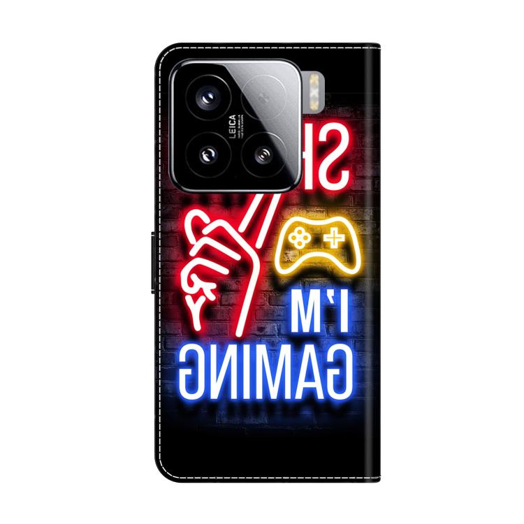 For Xiaomi 15 Crystal-Like Painted Vegan Leather Phone Case