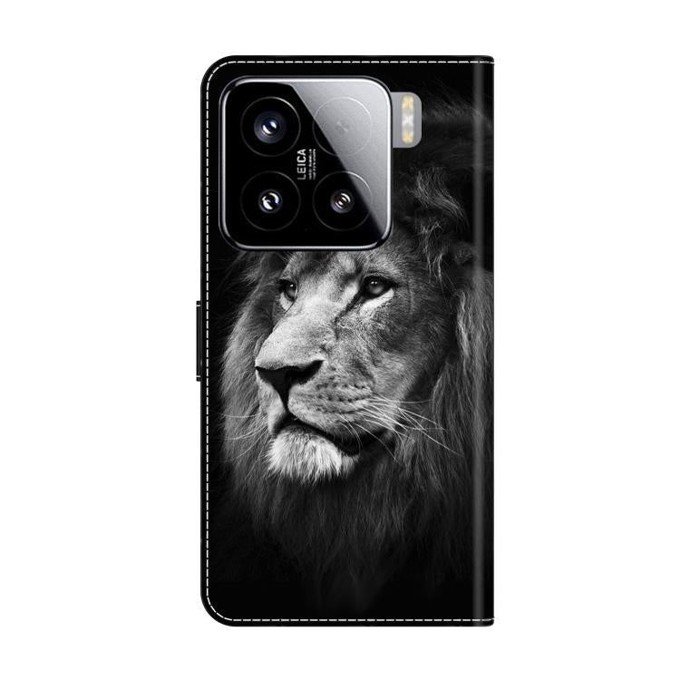 For Xiaomi 15 Crystal-Like Painted Vegan Leather Phone Case