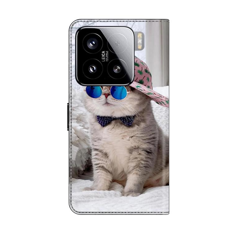 For Xiaomi 15 Crystal-Like Painted Vegan Leather Phone Case