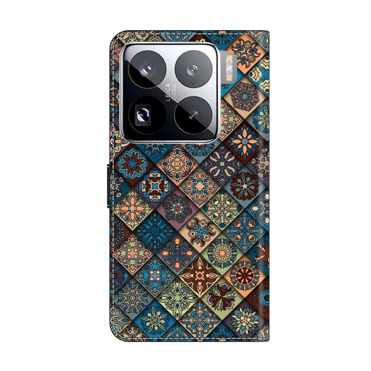 For Xiaomi 15 Pro Crystal-Like Painted Vegan Leather Phone Case