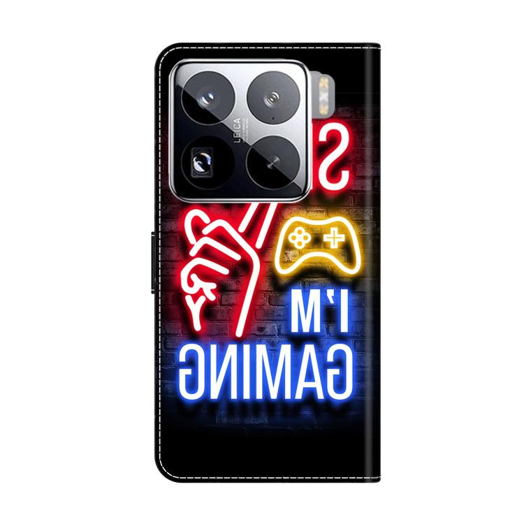 For Xiaomi 15 Pro Crystal-Like Painted Vegan Leather Phone Case