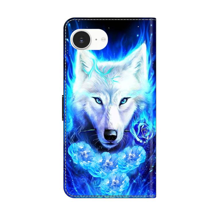 For iPhone 17e / 16e Crystal-Like Painted Vegan Leather Phone Case