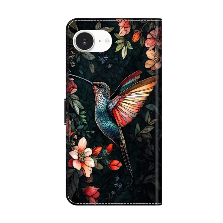For iPhone 17e / 16e Crystal-Like Painted Vegan Leather Phone Case